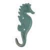 Coastal Seahorse Wall Hook Set of 2 - Decorative Nautical Hooks for Hanging