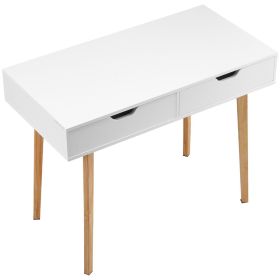 VEVOR Small Desk with Drawers, Kids Desk for Bedroom, Wooden Simple Study Table for Drawing, Reading, Writing