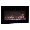 VEVOR 30 inch Electric Fireplace, Wall Mounted Recessed Fire Place with Remote Control, Timer, 1500W, Adjustable Flame Color Brightness, Touch Screen