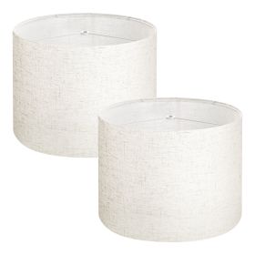 VEVOR Drum Lamp Shade 2 Set, 13 in Top x 13 in Bottom x 10 in High, Medium Drum Linen Lampshade