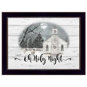 "OH HOLY Night" By" By Billy Jacobs, Ready to Hang Framed Print, Black Frame