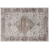 5x7 Area Rug, Vintage Machine Washable Rug, Non-Slip Floor Carpet for Living Room, Bedroom, Dining Room, Tan