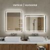28"*36"LED Bathroom Mirror,Front-Lit and Back-Lit, Stepless Dimmable, 3 Colors CRI90+, Brightness Memory, Shatter-Proof,Anti-fog LED Vanity Mirror