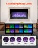 VEVOR 30 inch Electric Fireplace, Wall Mounted Recessed Fire Place with Remote Control, Timer, 1500W, Adjustable Flame Color Brightness, Touch Screen