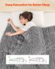 VEVOR Weighted Blanket, 20 lbs, 60 x 80 in Queen Size, Sherpa Fleece Heavy Blanket with Glass Beads, Soft Warm Cozy Fluffy Touch