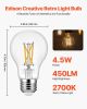 VEVOR 6 Pack Edison Bulbs LED, A19 Vintage Edison Light Bulbs, 4.5W Dimmable 450 Lumens, 2700K Warm White, E26 Base LED Filament Bulb