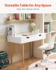 VEVOR Small Desk with Drawers, Kids Desk for Bedroom, Wooden Simple Study Table for Drawing, Reading, Writing