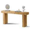 63" Solid Wood Console Table – Rustic Farmhouse Sofa Table for Entryway, Hallway, or Behind Couch, Narrow Rectangular Design