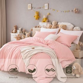 Three-piece Bedding Set With Solid Color Quilt Cover And Pillowcase, Three-piece Bedding Set - Super Soft Microfiber Hotel Series - Brushed Super (Option: 229cmX229cm 4pcs)