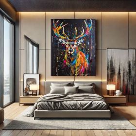 Modern Farmhouse Figure Wall Art Hand Painted Oil Painting Rustic Cabin Decor For Living Room Mountain Wall Art Canvas Above Bed Decor Farmhouse (Style: 01, size: 90x130cm)