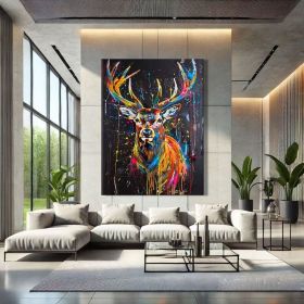 Modern Farmhouse Figure Wall Art Hand Painted Oil Painting Rustic Cabin Decor For Living Room Mountain Wall Art Canvas Above Bed Decor Farmhouse (Style: 01, size: 60X90cm)