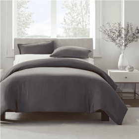 Serta Simply Clean Pleated Duvet Cover Queen (Option: Style6)